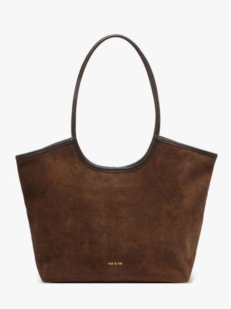 Schoudertas Milan Suède Leder Nat et nin Bruin vintage MILAN